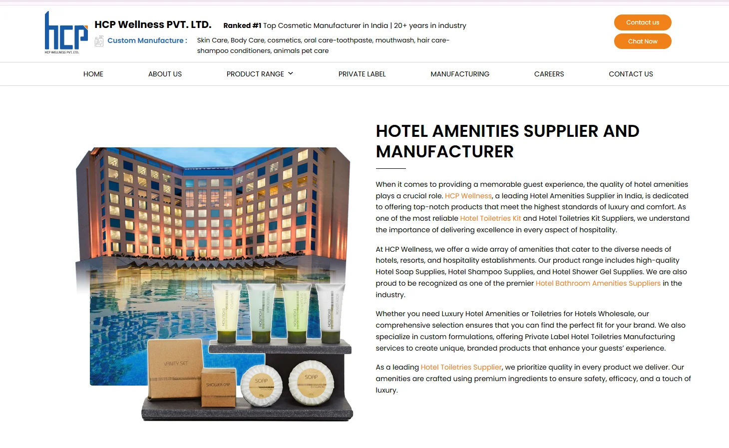 top 10 hotel cosmetics manufacturers for private label and hospitality amenities